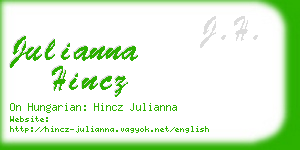 julianna hincz business card